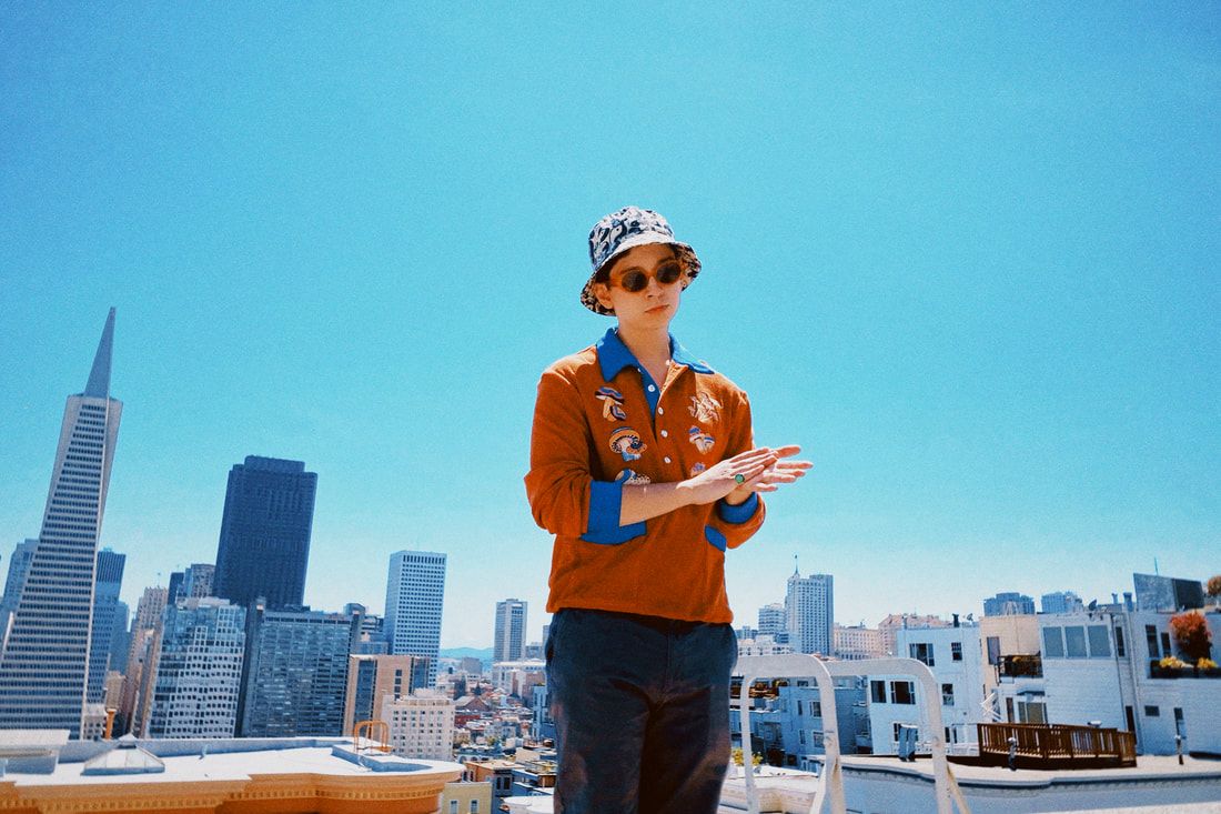 Funkoscope DJ portrait on San Francisco rooftop